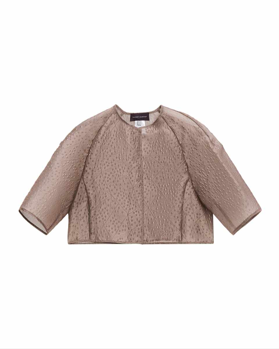Rivet Organza Crop Bolero Jacket
